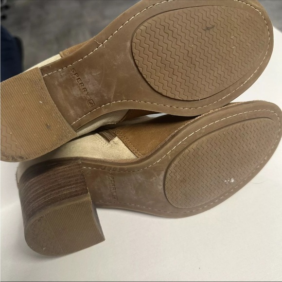 Sperry Ambrose Chelsea Boots Womens Size 5.5 Brown Leather Side Zip Buckle Heel - Picture 5 of 5